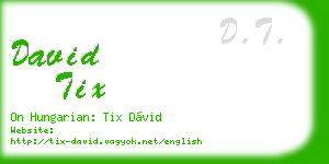 david tix business card